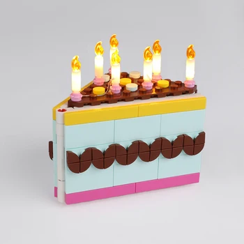 Комплект светодиодной подсветки для модели 40641 lego Birthday Cake Строительные кирпичи, блоки в комплект не входят