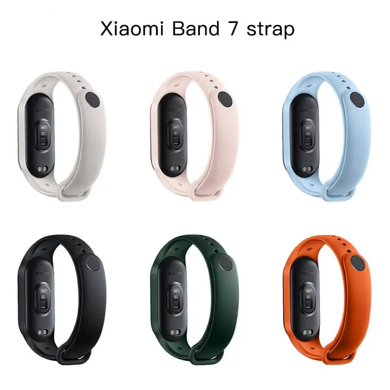 1-5 шт. Ремешок Mi Band 7 Новый официальный флуоресцентный силиконовый Камуфляжный браслет для Mi Band 7 Ремешок для часов