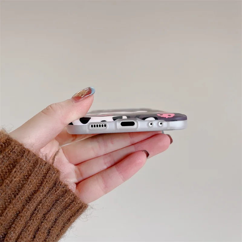 Каваи Санрио Куроми Жесткий Чехол для Samsung Galaxy Z Flip 3 4 5G Flip3 Flip4 Защита Модная Роскошная Складная Однотонная Задняя Крышка