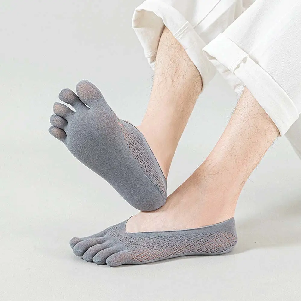 Простые дышащие Летние женские короткие носки-трубочки Мужские хлопчатобумажные носки с раздельным носком Спортивные чулочно-носочные изделия Носки с пятью пальцами Мужские носки