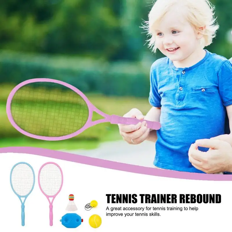 Теннисный тренажер с отбивающим мячом, тренажер для теннисных мячей, портативное теннисное оборудование для самостоятельной тренировки, включая теннисные ракетки со струнным мячом