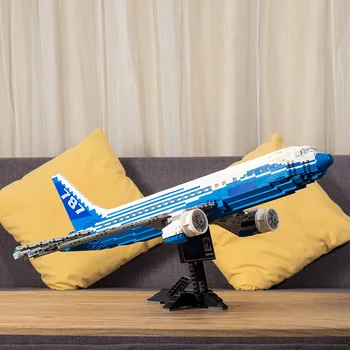 Креативная форма Moc 80009 Авиационная серия Dreamliner 787 Модель самолета, строительные блоки, 1353шт Кирпичей, детские игрушки, наборы подарков на день рождения