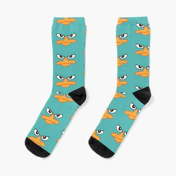 Носки Perry the Platypus Mask, мужские теннисные носки funny man, новые в мужских носках