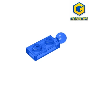 Пластина Gobricks GDS-852, модифицированная 1 x 2 с буксировочным шариком на конце, совместимая с детскими строительными блоками lego 22890 