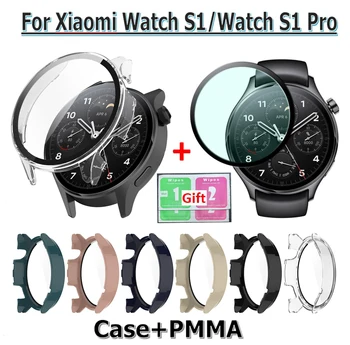 Рамка ПК Безель Стеклянная Пленка Для Xiaomi Watch S1/Watch S1 Pro Band Экран Защитный Чехол для Xiao MI S1 PRO Браслет shell