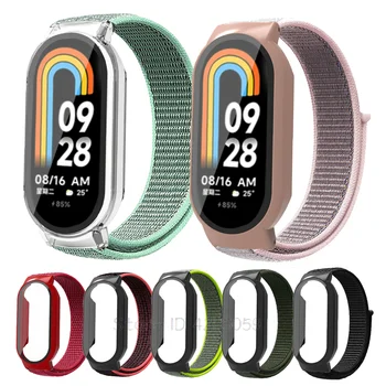 Нейлоновая петля для браслета Xiaomi Mi Band 8 smartwatch Sports Correa Дышащий сменный браслет для Mi Band 8 Ремешок Mi band 8