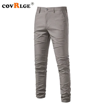 Covrlge 2023, Осенние деловые, социальные, повседневные, тонкие мужские брюки, хлопковые брюки-карандаш высшего качества, брюки-карандаш для мужчин MKX134
