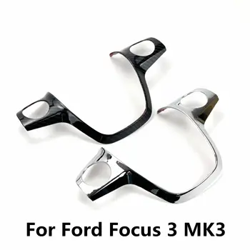 1шт Для Ford Focus 3 MK3 (2012-2014)/Для KUGA 2013-2015 аксессуары для стайлинга автомобилей отделка рулевого колеса наклейка украшение