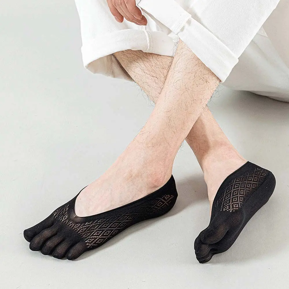 Простые дышащие Летние женские короткие носки-трубочки Мужские хлопчатобумажные носки с раздельным носком Спортивные чулочно-носочные изделия Носки с пятью пальцами Мужские носки