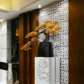 Приветствуются украшения из сосны в новом китайском стиле, железные скульптуры, поделки из металла, вестибюль отеля, офис продаж и живописное дерево