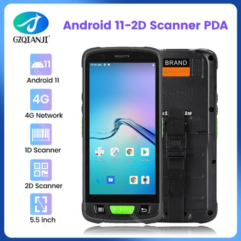 Портативный терминал Портативный Сборщик данных 1d 2D QR Считыватель штрих-кодов Сканер Zebra 4710 с GPS WIFI 4G 3 ГБ + 32 ГБ КПК Android 11
