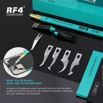 RF4 RF-KB11 3D Щетка Для Удаления Клея С Лезвием, Соскабливающая Олово Для Чипа CPU IC, Жесткого Диска, Соскабливающая Кромку Ножа, Клей Для Мобильного Телефона