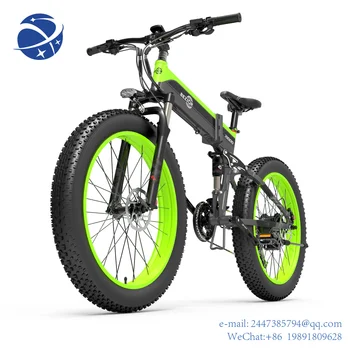Yun YiFree shipping Bezior 26 дюймов 1000 Вт складной электрический горный велосипед40 км/ч 500 Вт 1500W48V12.8Ah толстые шины для бездорожья MTB снежный велосипед