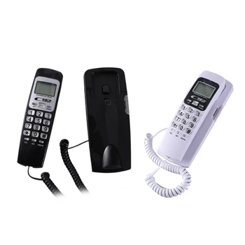 Проводной Телефон B666 Маленький Проводной Стационарный Телефон С Повторным Набором Номера ЖК-дисплей Домашний Офисный Телефон Фиксированный Стационарный Телефон