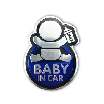 Наклейка Baby in Car Наклейка Baby on Board Автомобильная Алюминиевая Наклейка для Nissan X-TRAIL Qashqai Skoda Octavia Fabia Renault Clio