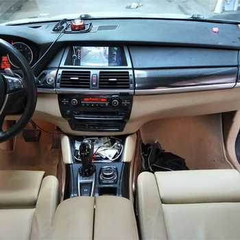 Автомобильный Стайлинг Новый 3D / 5D Углепластиковый интерьер центральной консоли автомобиля, Изменение цвета, Литье, наклейки Для BMW X5 E70 /X6 E71