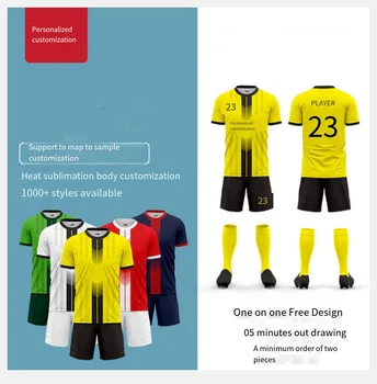 Футбольный костюм с круглым вырезом по индивидуальному заказу Футбольная форма для тренировочного матча команды